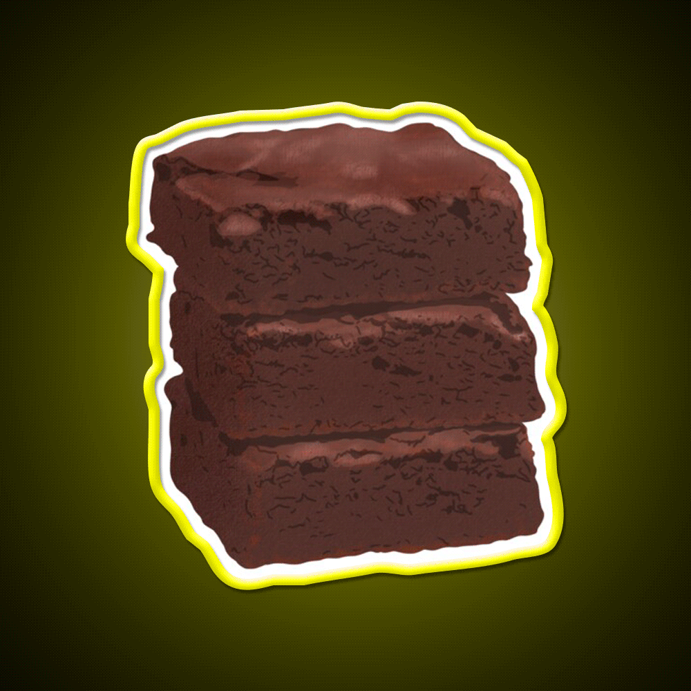 Stack Of Brownies Snack Food Led Neon Sign For Snack Room Rgb Color - Custom LED neon sign front view