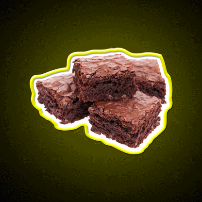 Stack Of Brownies Snack Food Led Neon Sign Rgb Color - Custom LED neon sign front view