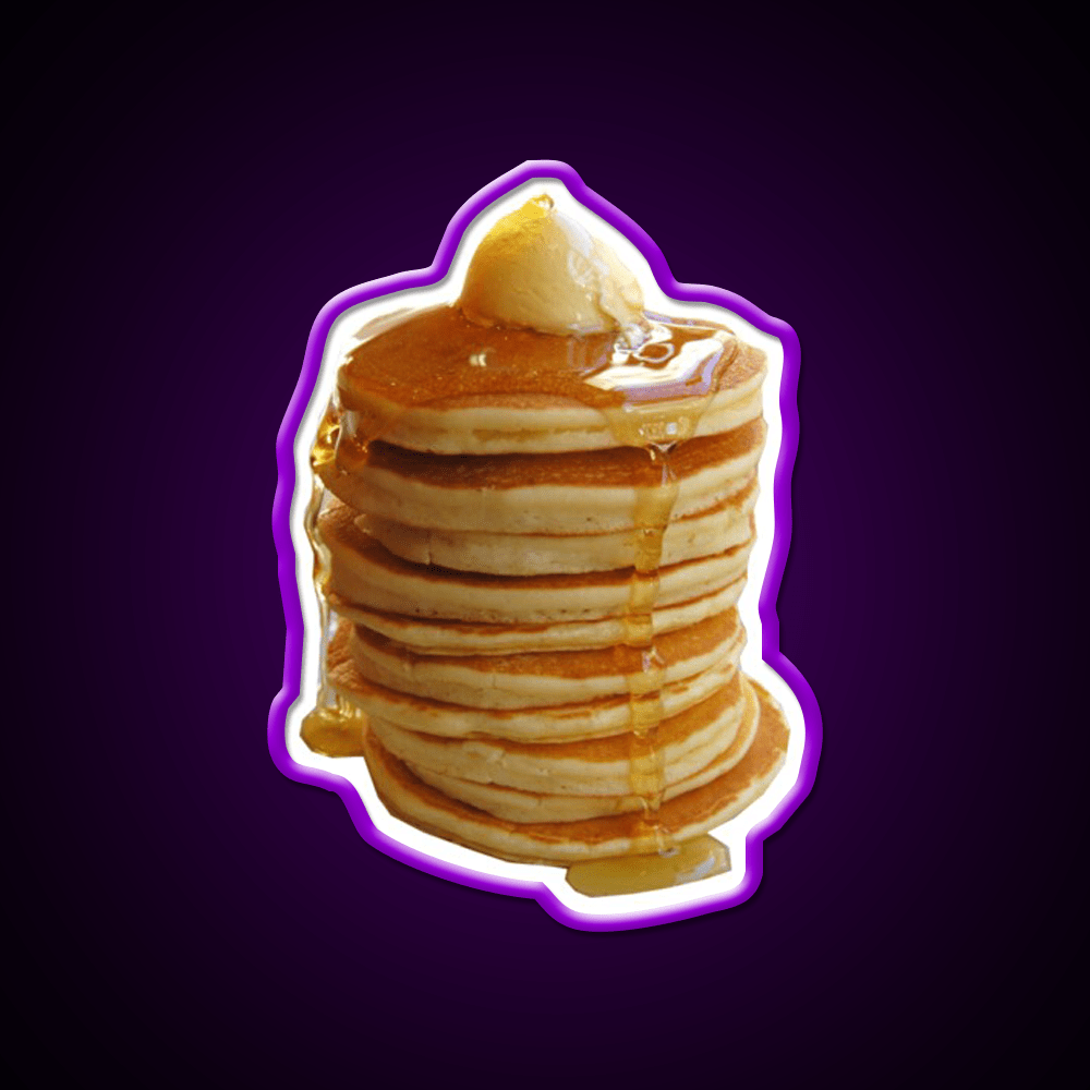 Stack Of Pancakes Snack Food Led Neon Sign Rgb Color - Shineneon