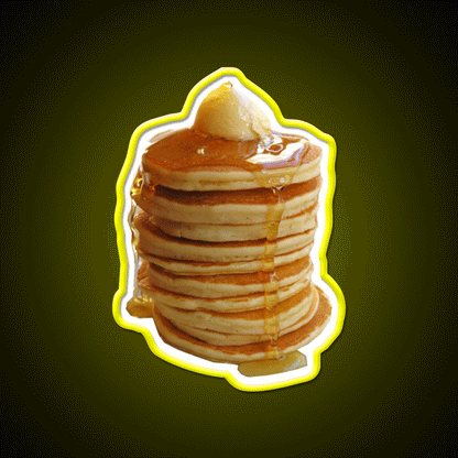 Stack Of Pancakes Snack Food Led Neon Sign Rgb Color - Custom LED neon sign front view