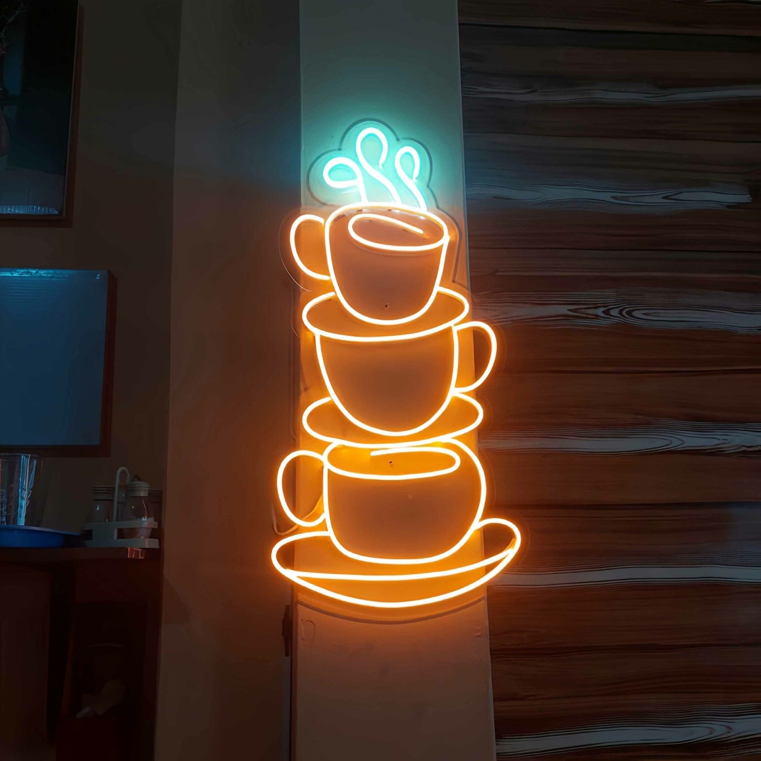 Stacked Coffee Cups Led Neon Sign | Shineneon