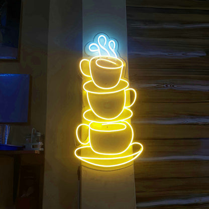 Stacked Coffee Cups Led Neon Sign | Shineneon