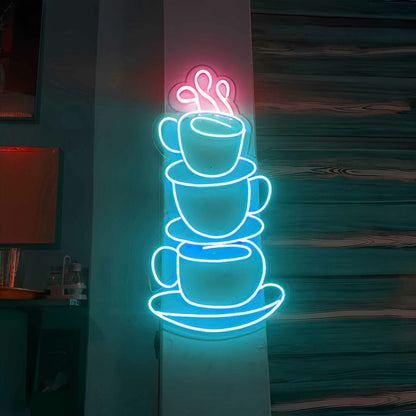 Stacked Coffee Cups Led Neon Sign | Shineneon
