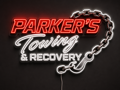 Towing &   Recovery Custom LED Neon Sign (LED preview)
