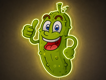 pickle mascot Custom LED Neon Sign (LED preview)