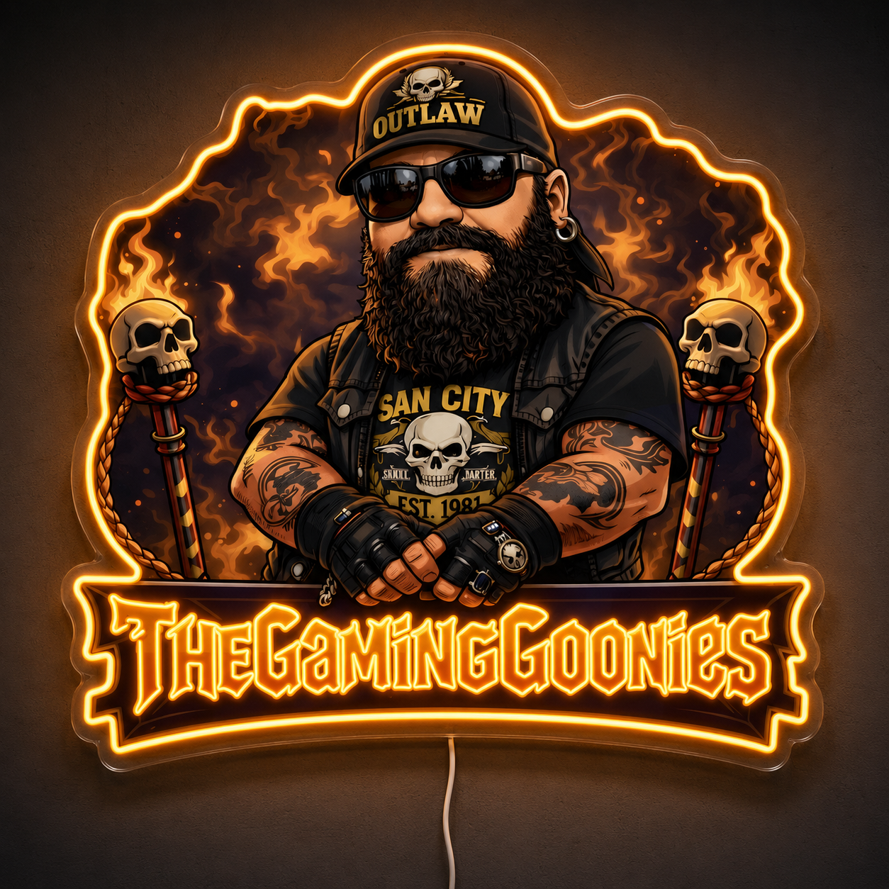 The Gaming Goonies Custom LED Neon Sign (LED preview)