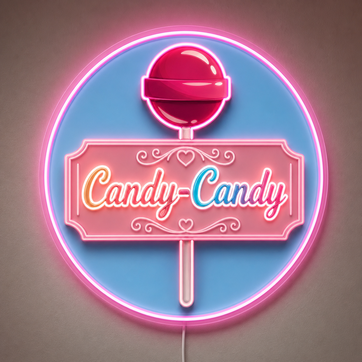 Candy-Candy Custom LED Neon Sign (LED preview)