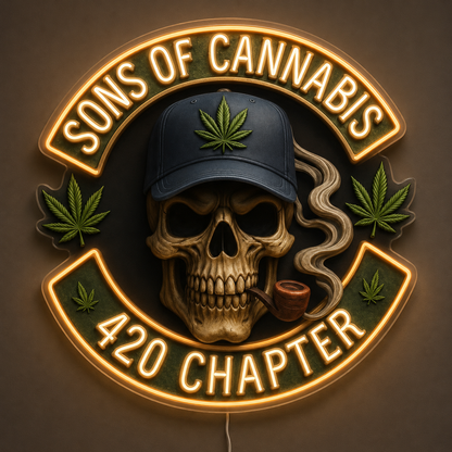 SONS OF CANNABIS 420 CHAPTER Custom LED Neon Sign (LED preview)