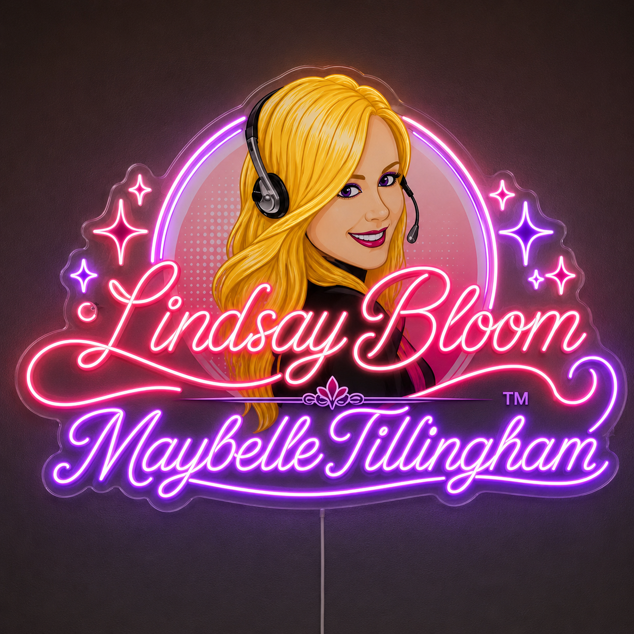 Lindsay Bloom Maybelle Tillingham Custom LED Neon Sign (LED preview)