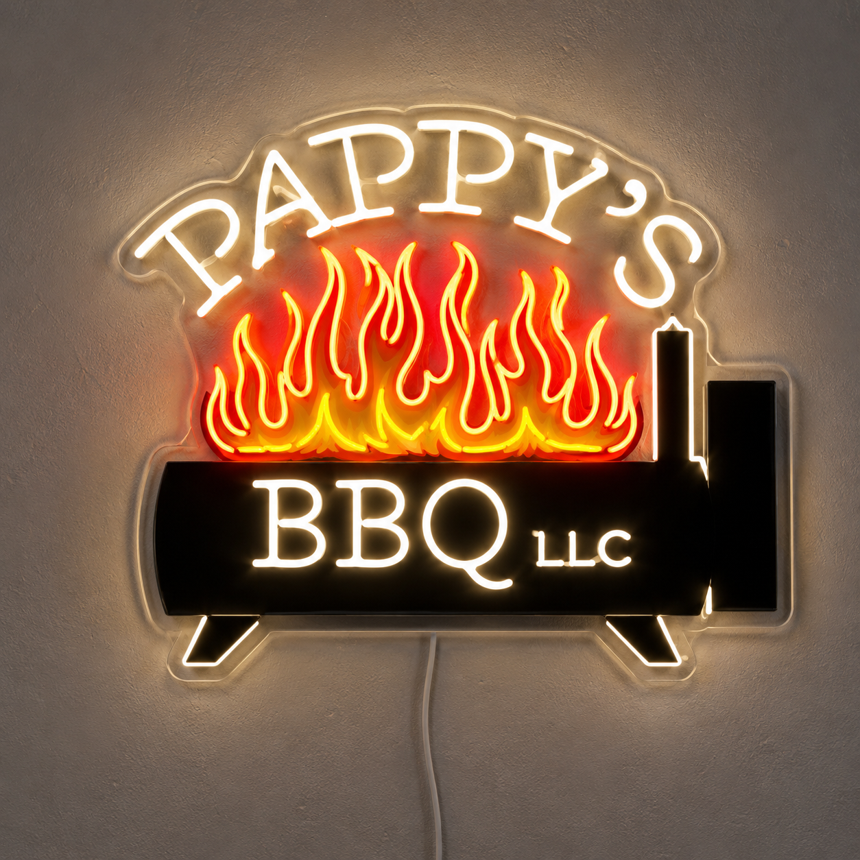 PAPPY'S BBQ LLC Custom LED Neon Sign (LED preview)