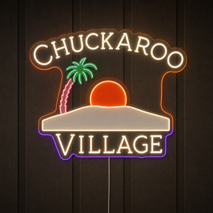 CHUCKAROO VILLAGE Custom LED Neon Sign (LED preview)
