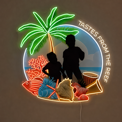 TASTES FROM THE REEF Custom LED Neon Sign (LED preview)