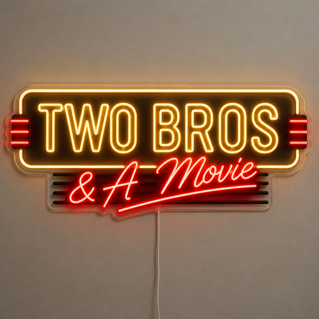 TWO BROS & A Movie Custom LED Neon Sign (LED preview)