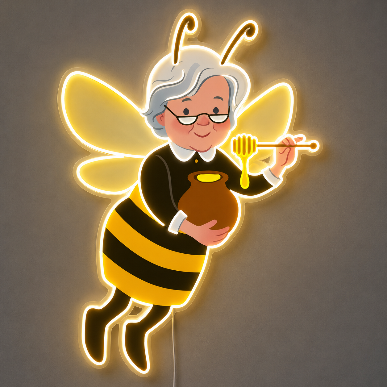 grandmother bee Custom LED Neon Sign (LED preview)