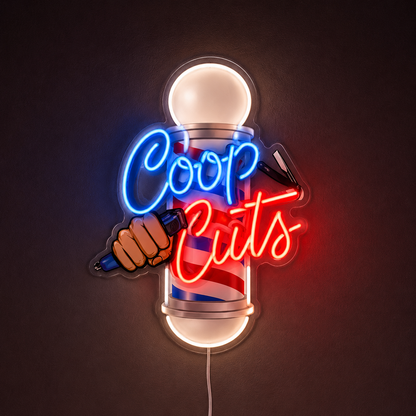 Coop Cuts Custom LED Neon Sign (LED preview)