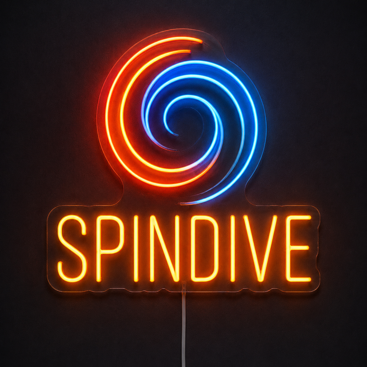 SPINDIVE Custom LED Neon Sign (LED preview)