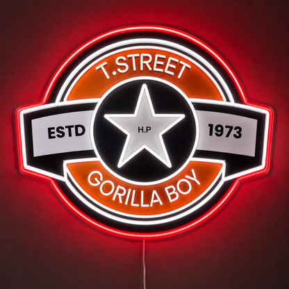T.STREET GORILLA BOY Custom LED Neon Sign (LED preview)
