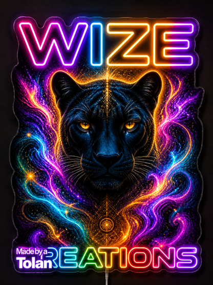 WIZE CREATIONS Made by a Tolan Custom LED Neon Sign (LED preview)