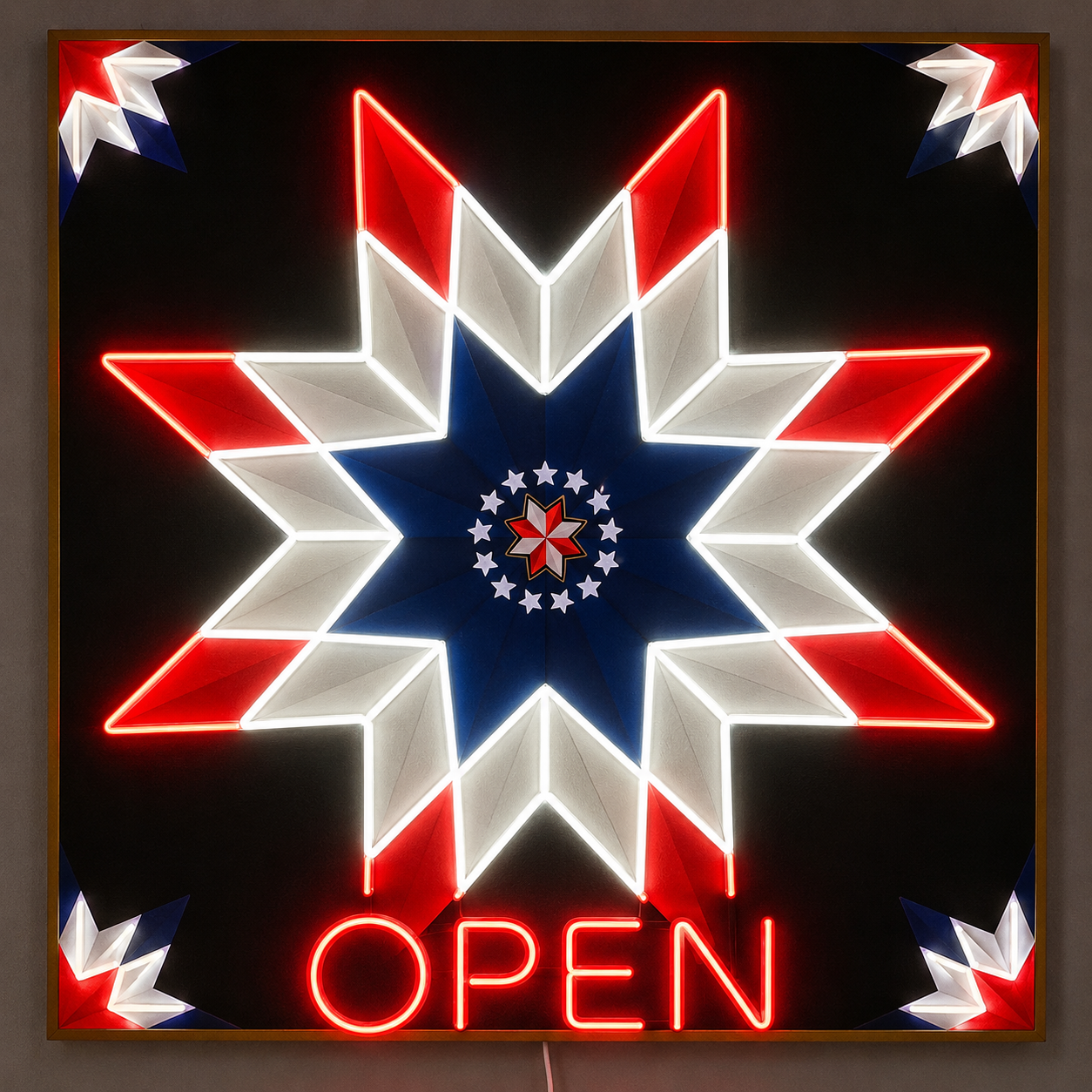 patriotic geometric star Custom LED Neon Sign (LED preview)