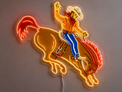 bucking bronco Custom LED Neon Sign (LED preview)