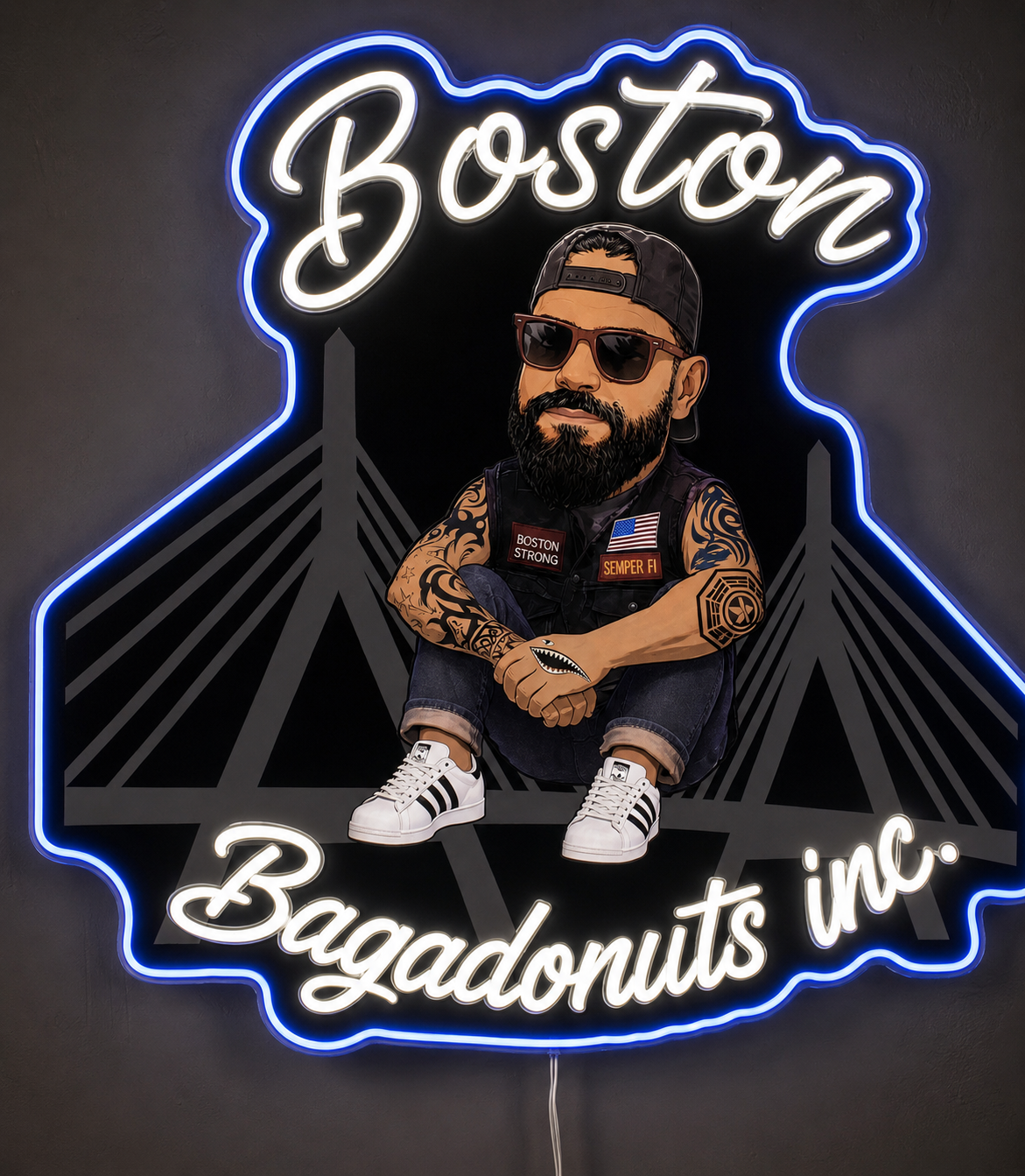 Boston Bagadonuts inc Custom LED Neon Sign (LED preview)