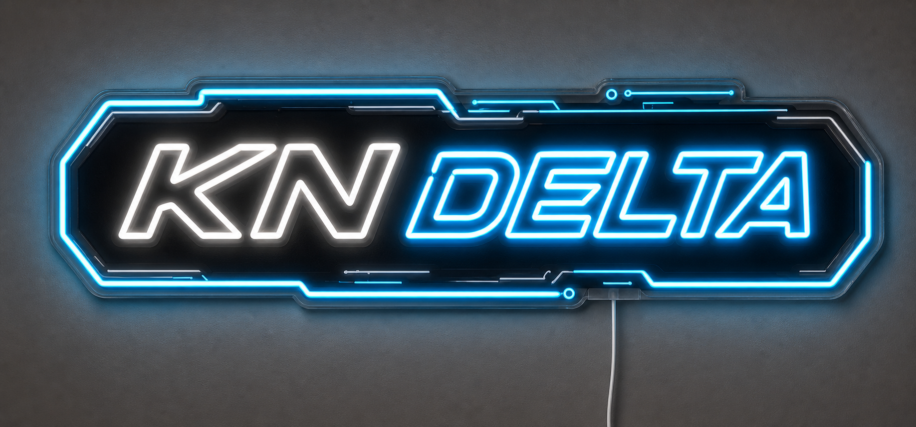 KN DELTA Custom LED Neon Sign (LED preview)