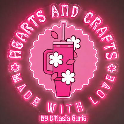 Hearts and Crafts Custom LED Neon Sign (LED preview)