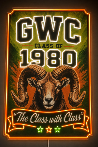 GWC CLASS OF 1980 Custom LED Neon Sign (LED preview)