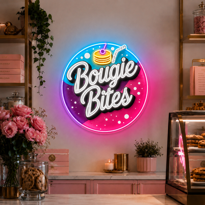 Bougie Bites Custom LED Neon Sign (LED preview)