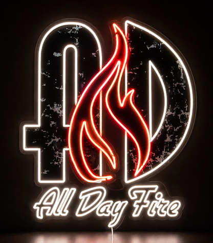 All Day Fire Custom LED Neon Sign (LED preview)