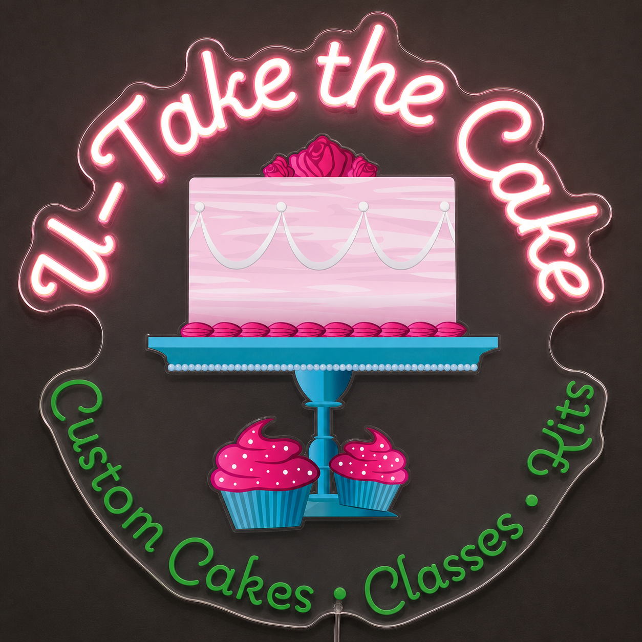 U-Take the Cake Custom LED Neon Sign (LED preview)