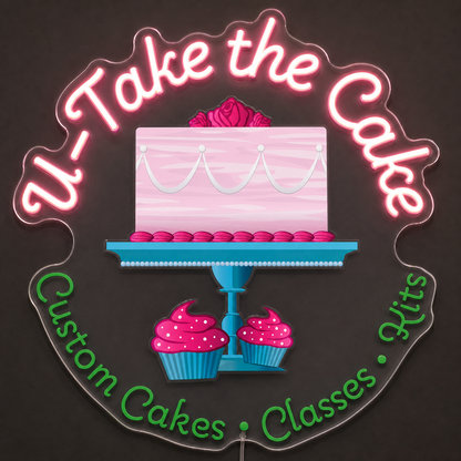U-Take the Cake Custom LED Neon Sign (LED preview)