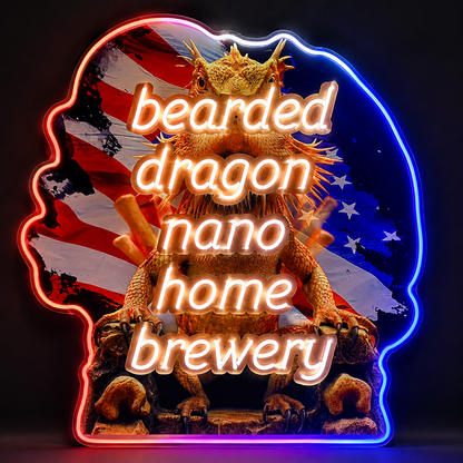 bearded dragon nano home brewery Custom LED Neon Sign (LED preview)