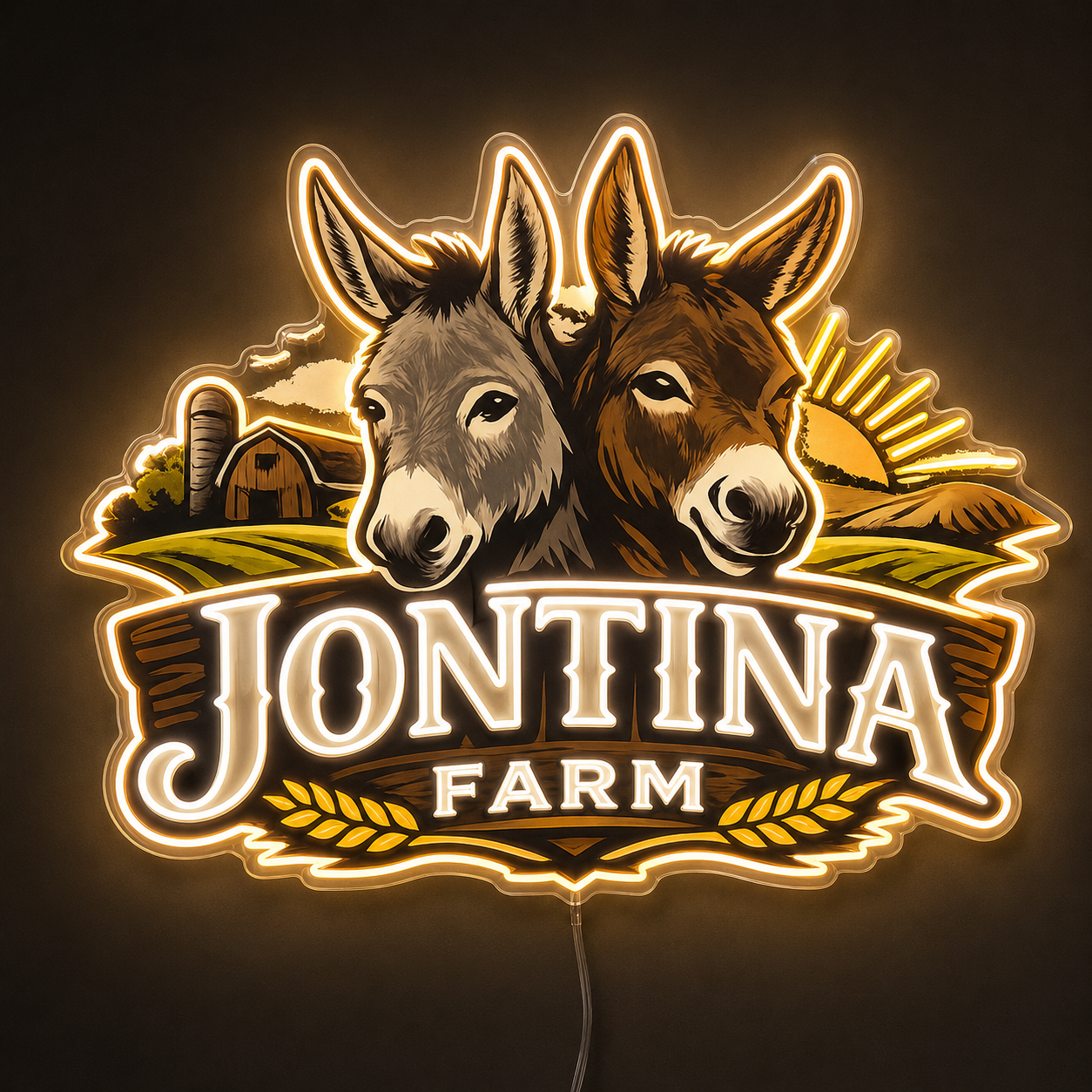 JONTINA FARM Custom LED Neon Sign (LED preview)