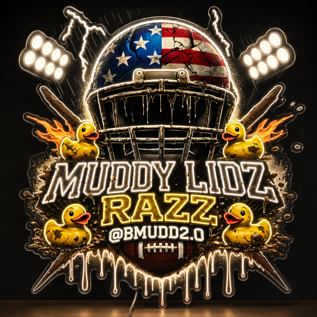 MUDDY LIDZ RAZZ @BMUDD2.0 Custom LED Neon Sign (LED preview)
