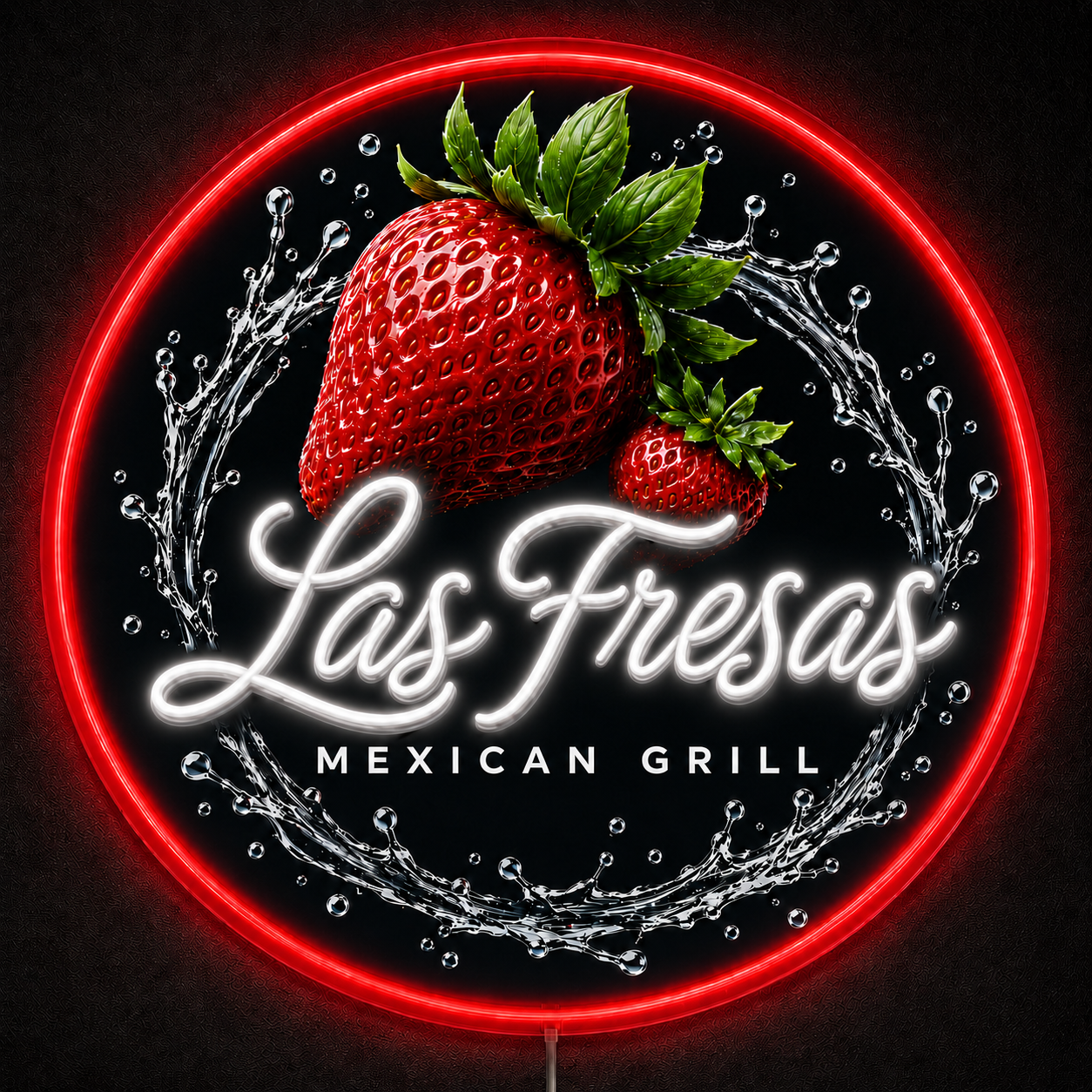 Las Fresas MEXICAN GRILL Custom LED Neon Sign (LED preview)
