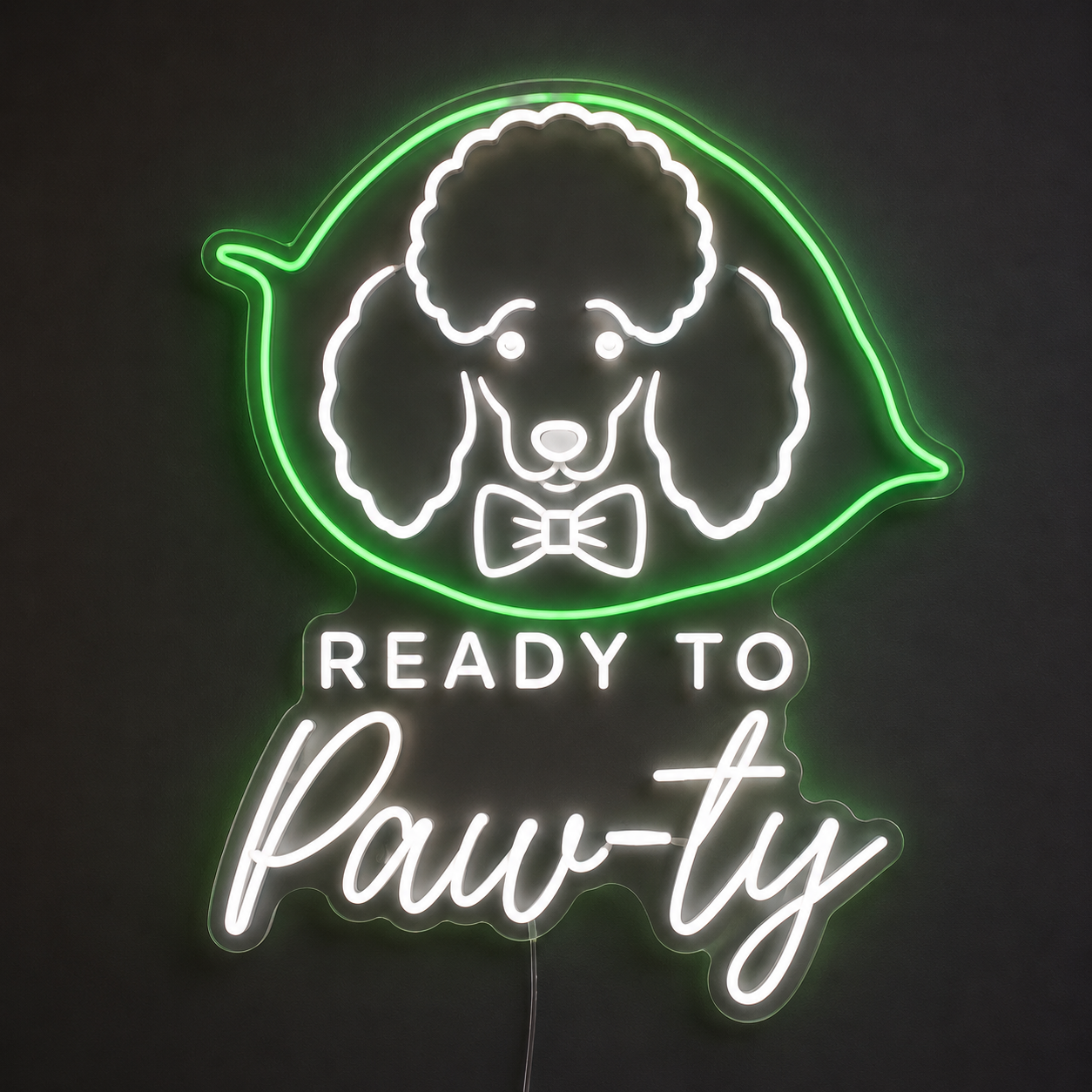 READY TO Paw-ty Custom LED Neon Sign (LED preview)