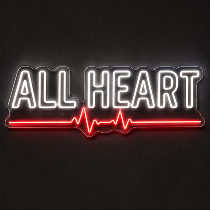 ALL HEART Custom LED Neon Sign (LED preview)