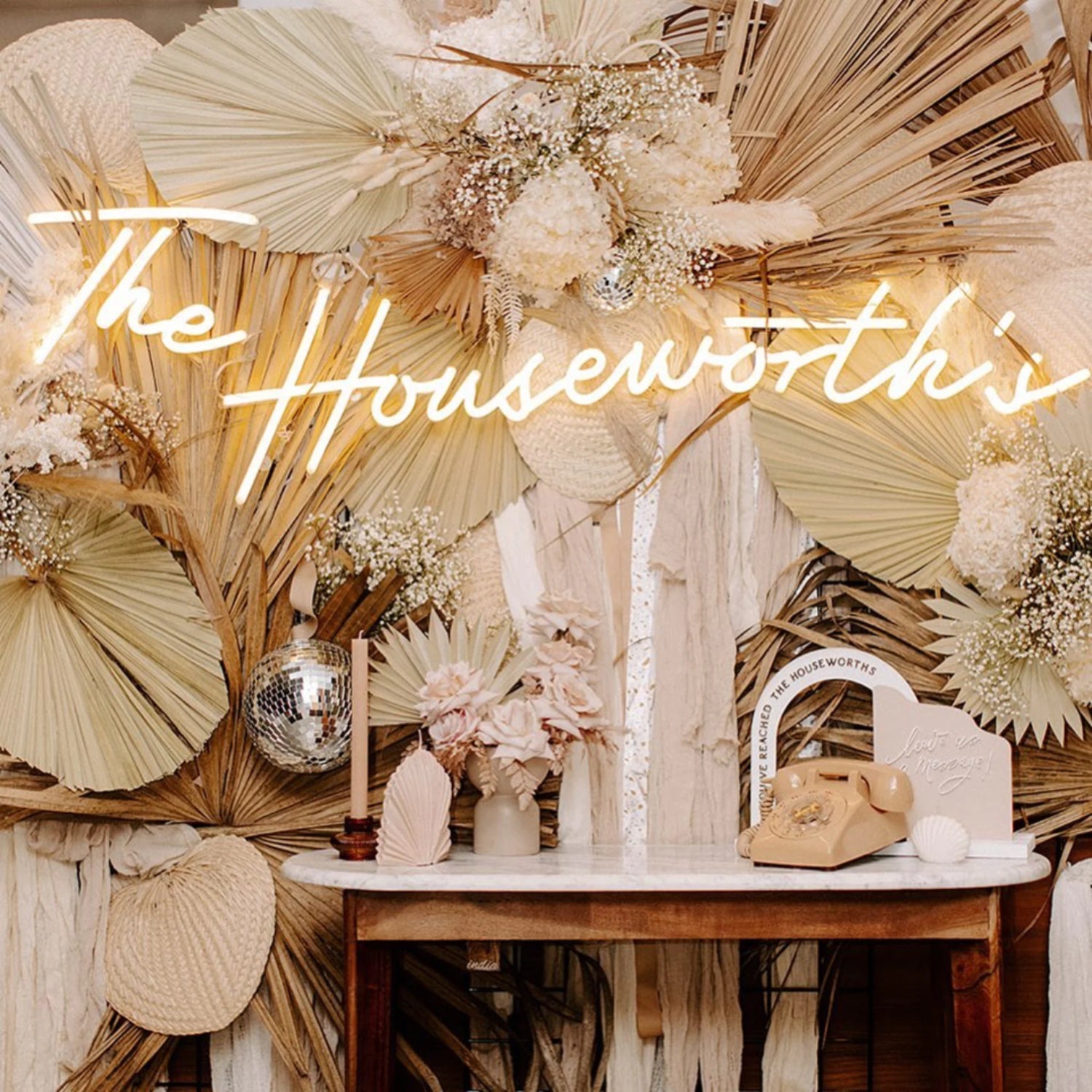 Staggered Design Wedding Led Neon Sign With Your Family Name | Shineneon