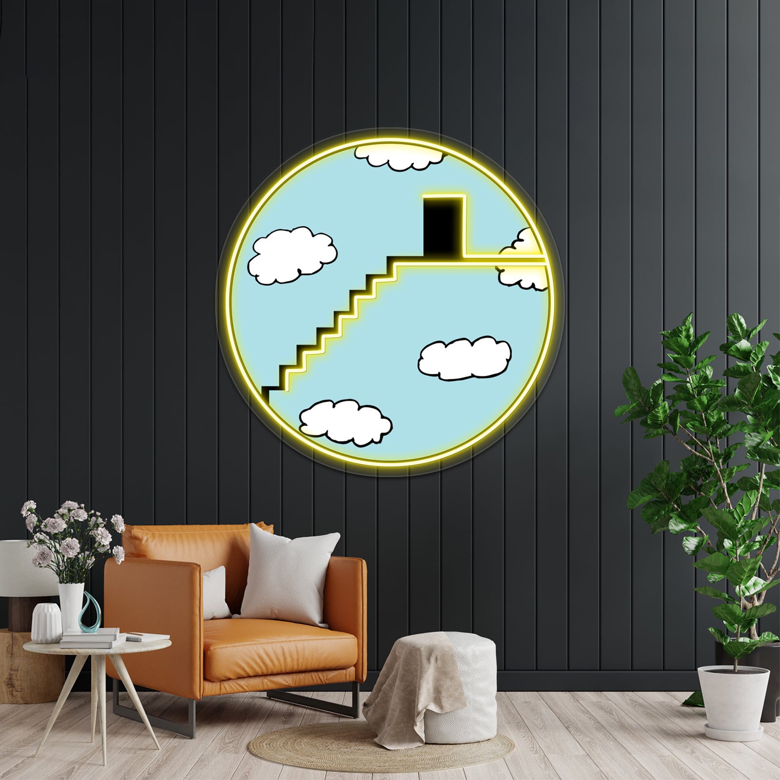 Stairway To The Clouds Artwork Custom Led Signs | Shineneon