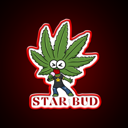 Star Bud Hemp Inspired Green Leaf Led Neon Sign Rgb Color - LED neon sign view 10