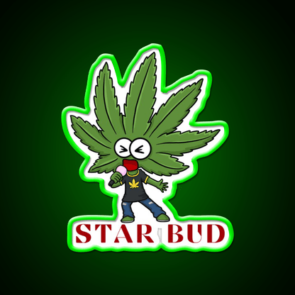 Star Bud Hemp Inspired Green Leaf Led Neon Sign Rgb Color - Shineneon