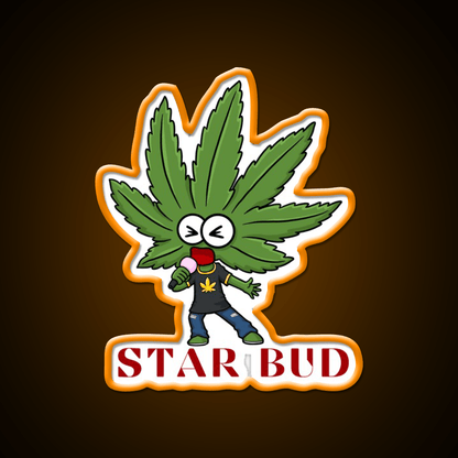 Star Bud Hemp Inspired Green Leaf Led Neon Sign Rgb Color - Shineneon