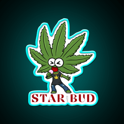 Star Bud Hemp Inspired Green Leaf Led Neon Sign Rgb Color - Shineneon