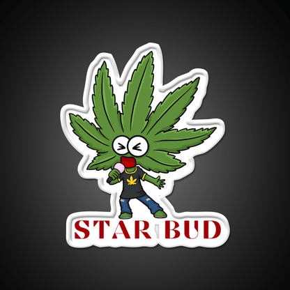 Star Bud Hemp Inspired Green Leaf Led Neon Sign Rgb Color - Shineneon