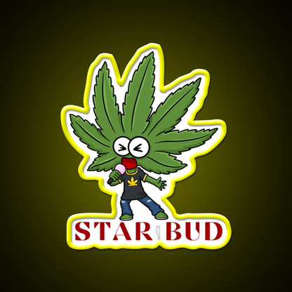 Star Bud Hemp Inspired Green Leaf Led Neon Sign Rgb Color - LED neon sign view 7