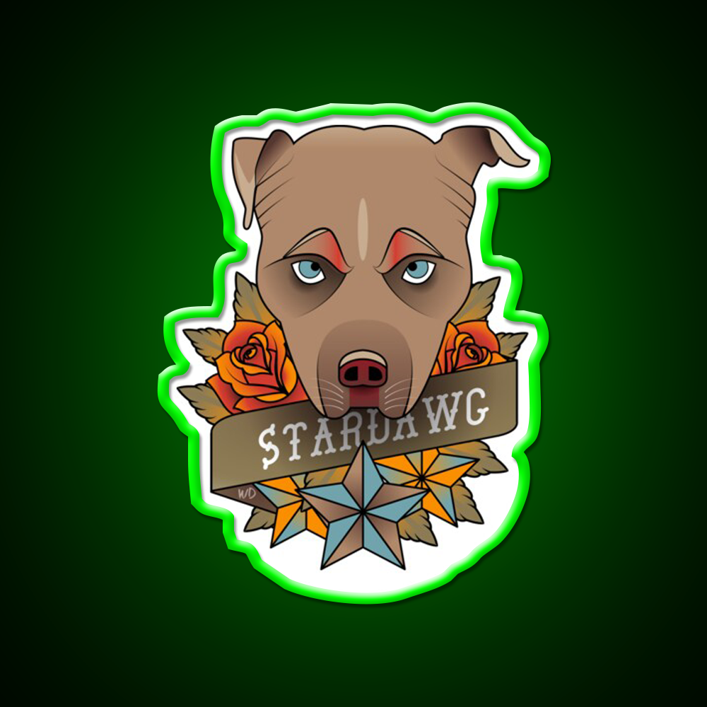 Star Dawg Hemp Inspired Green Leaf Led Neon Sign Rgb Color - LED neon sign view 8
