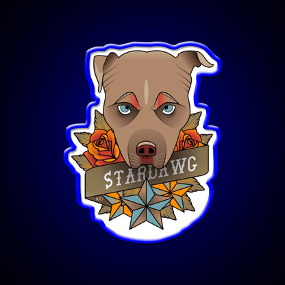 Star Dawg Hemp Inspired Green Leaf Led Neon Sign Rgb Color - Shineneon