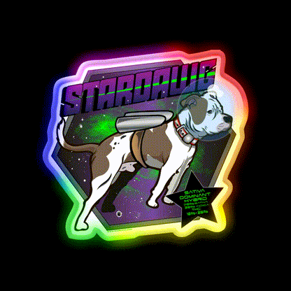 Star Dawg Strain Art Hemp Inspired Green Leaf Led Neon Sign Rgb Color - LED neon sign close-up detail