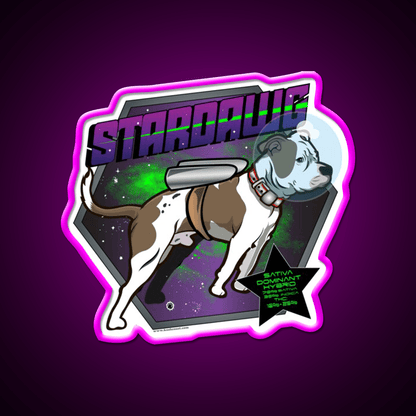 Star Dawg Strain Art Hemp Inspired Green Leaf Led Neon Sign Rgb Color - Shineneon
